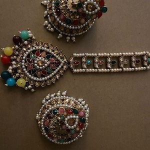 Indian Earrings and Tikka for forehead